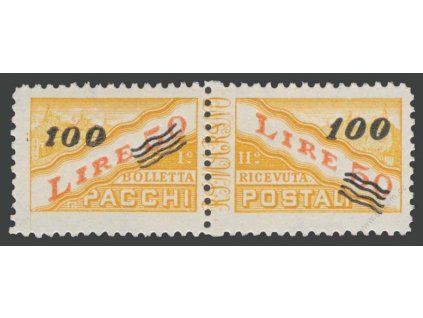 1948, 100L/50L Paketmarken, MiNr.33, * po nálepce