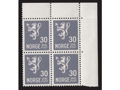 1949, 30Q Znak, 4blok, MiNr.343, ** , přeloženo v perforaci
