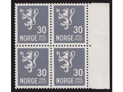 1949, 30Q Znak, 4blok, MiNr.343, ** , přeloženo v perforaci