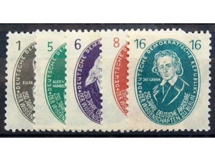 1950, 1, 5, 6, 8 a 16Pf Osobnosti, obvyklá jakost, Mi.92Euro, **