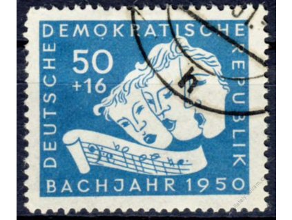 1950, 50Pf Bach, MiNr.259, razítkované