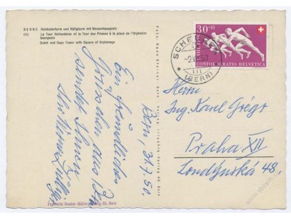 1950, DR Scheuren, pohlednice zasl. do Prahy