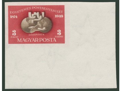 1950, 3Ft UPU, nezoubkovaná, MiNr.1111B, **