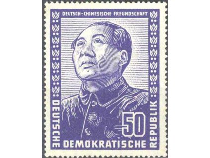 1951, 50Pf Mao Zedong, MiNr.288, * po nálepce