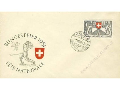 1951, DR Zürich, pamětní obálka