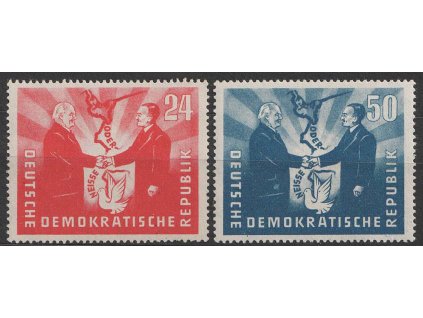 1951, 24-50Pf série Přátelství, MiNr.284-85, **