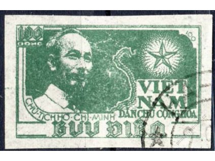 Vietnam, 1951, 100D Ho Chi Minh, MiNr.5B, razítko