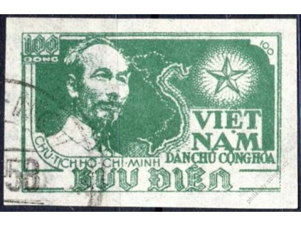 Vietnam, 1951, 100D Ho Chi Minh, kat. MiNr.5B, razítko