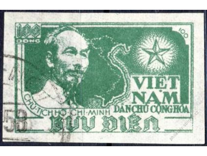 Vietnam, 1951, 100D Ho Chi Minh, MiNr.5B, razítko