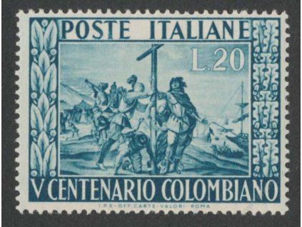 1951, 20L Kolumbus, MiNr.833, * po nálepce