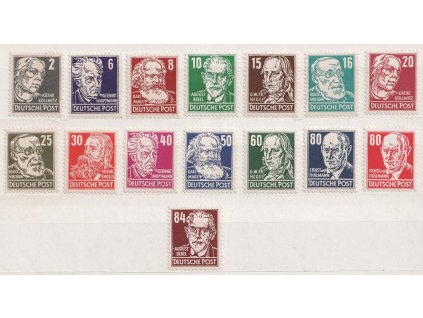 1952/53, 2-84Pf série Osobnosti, MiNr.327-41, **