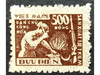Vietnam-Nord, 1953, 500D hnědá, (*)