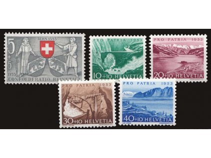 1953, 5-40C série, MiNr.580-84, ** , 10C dv