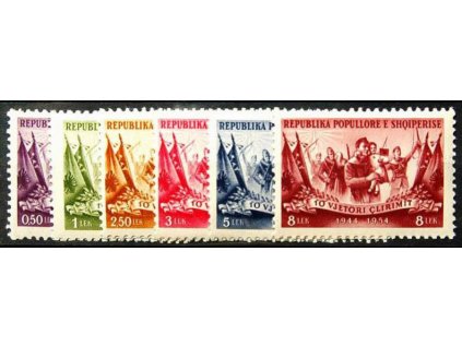 1954, 0.50-8L série, MiNr.533-38, **