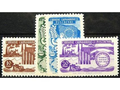 1954, 10-30K série, MiNr.1391-94, **