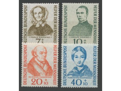 1955, 7-40Pf série Osobnosti, MiNr.222-25, **