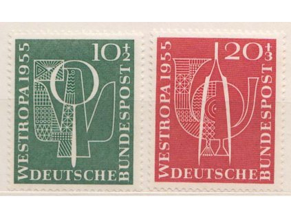 1955, 10-20Pf série Westevropa 1955, MiNr.217-18, **