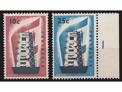 1956, 10-25C série Europa, MiNr.683-84, ** , kzy