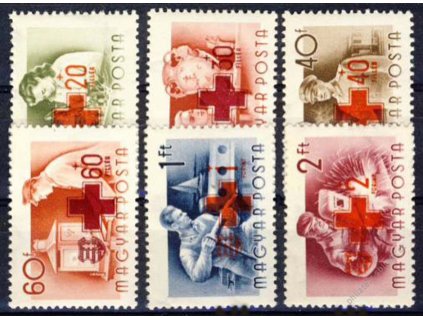 1957, 20f-2Ft série Červený kříž, MiNr.1482-87, **