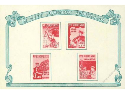 1959, aršík, MiNr.Bl.5, ** , ohyb v rohu