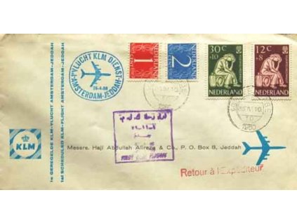 1960, Let Amsterdam-Jedoah, let. obálka