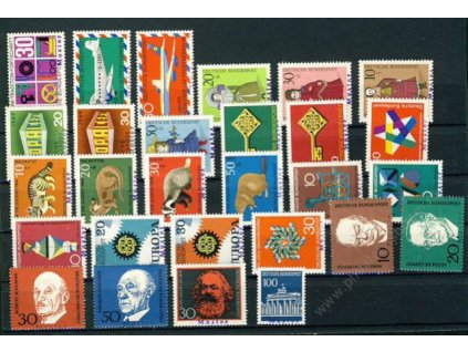 1960/68, 28 ks známek s přetiskem Muster, **