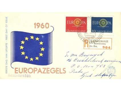 1960, FDC MiNr.753-54 Europa, zasláno do Prahy