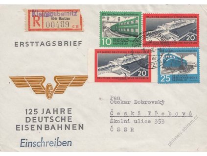 1960, DR Kleinsaubernitz 5.12., FDC, zasláno R