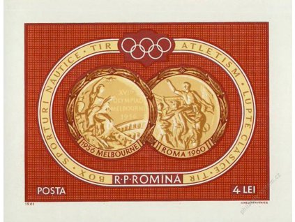 1961, aršík OH Roma 1960, MiNr.Bl.50, (*)