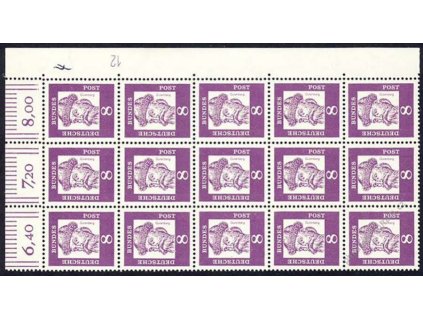 1961, 8Pf Gutenberg, DZ 12, Mi.45Euro, Nr.349, **