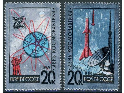1965, 20K série Den kosmonautů, MiNr.3042-43, **