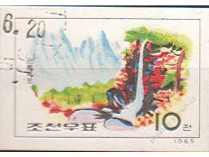 Korea-Nord, 1965, 10Ch Vodopád, razítkovaná