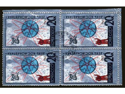 1965, 20K Den kosmonautů, 4blok, Nr.3042, razítko