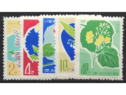 Korea-Nord, 1966, 2-40Ch série Flora, **