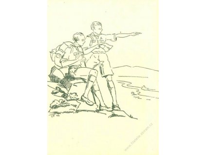 1968, Praha, A.B.Svojsík, Junácké motivy, pohlednice, neprošlé