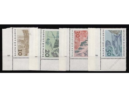 1969, 10-50Pf série, DZ, MiNr.591-94, ** , faldy v okraji