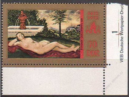 1972, 70Pf Cranach, roh. kus s DZ, MiNr.1772DV, **