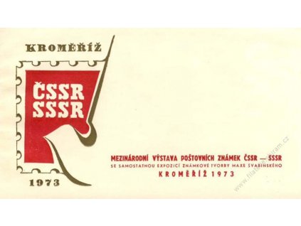 1973, Kroměříž, Výstava známek, propagační obálka