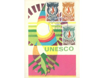 1975, Carte Maxima Unesco, MiNr.13-15