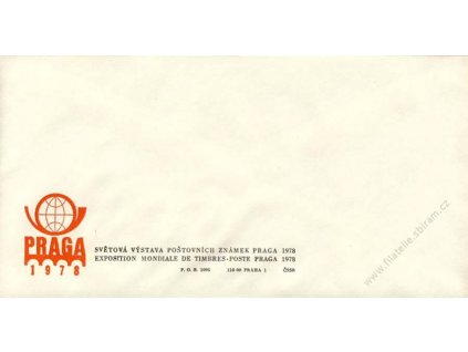 1978, PRAGA, Výstava známek, propagační obálka