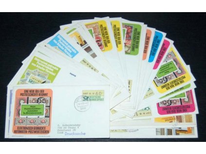1980, 10-300Pf Automatenmarken, 27 ks obálek