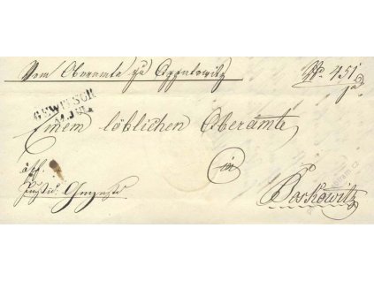 Gewitsch, skládaný dopis z roku 1845