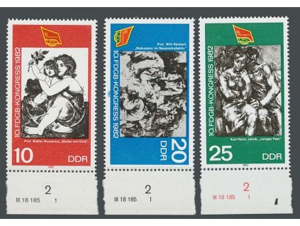 1982, 10-25Pf krajová série s DZ, MiNr.2699-2701, **