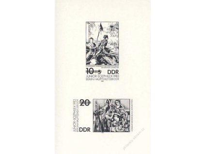 1983, MiNr.2812-13 Výstava známek, černotisk, (*)