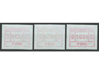 1983, 4, 7 a 10Fr automatové známky, MiNr.1, **