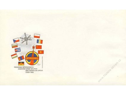 1985, Program Interkosmos, propagační obálka