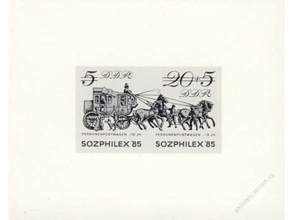 1985, černotisk Sozphilex, černotisk, (*) , dv