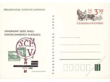 1989, Sjezd filatelistů - přetištěno