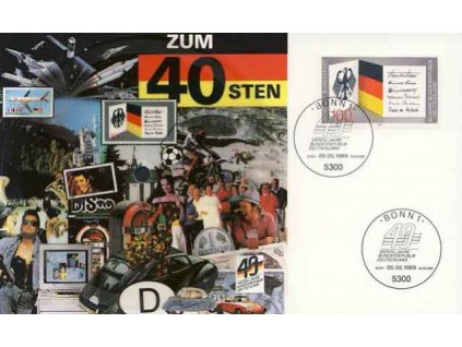 1989, DR Bonn, pamětní list s gramofonovou deskou, A5