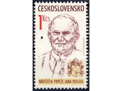 1990, 1Kčs Papež, Nr.2938, ** , průpich - Vzor